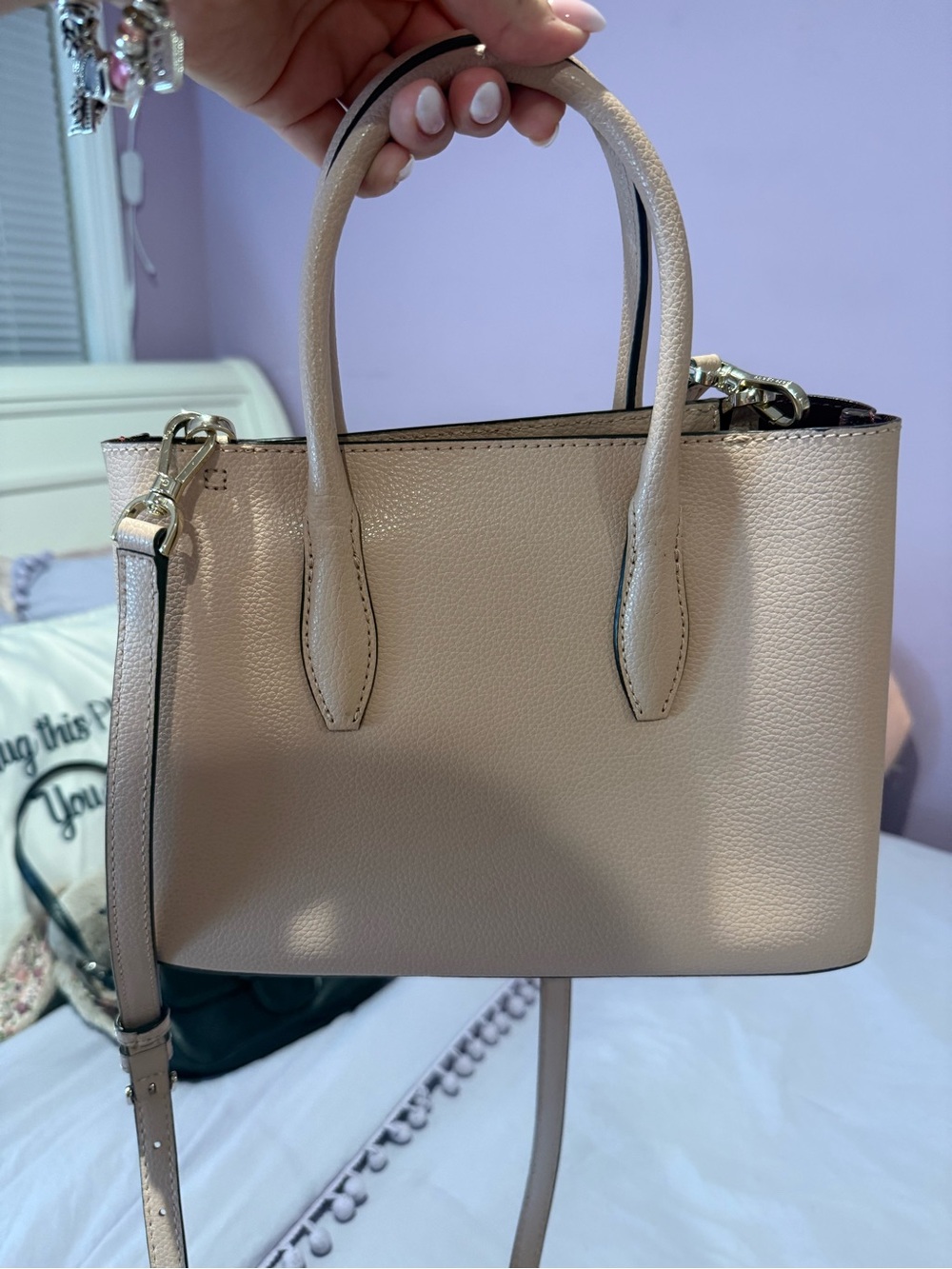 KATE SPADE Classic Women's Leather Satchel - Blush